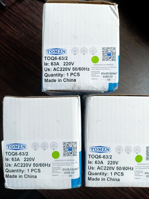 Tomzn toq6-63/2 ввод резерва