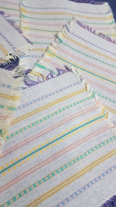 Serwety serwetki podkładki len bawełna 6szt