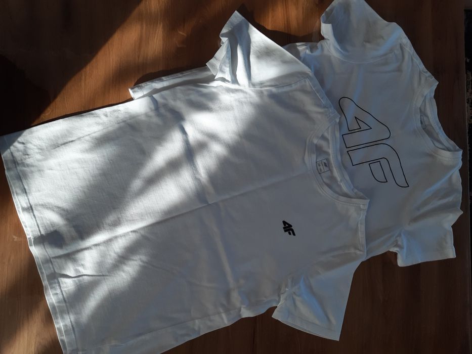 T-shirty 4F białe - 4 szt. 164