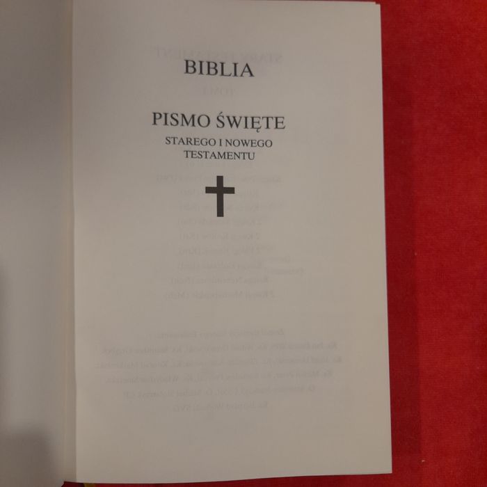 Biblia Pismo Święte Starego I Nowego Testamentu