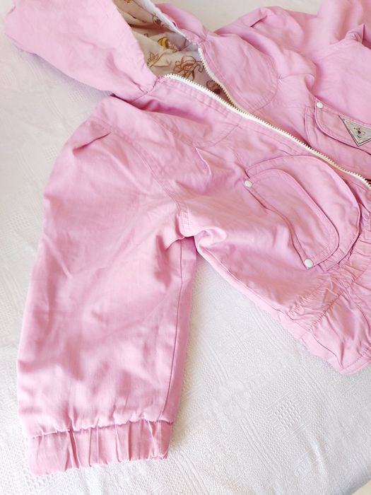 Casaco capuz rosa