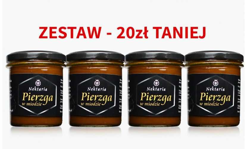 Pierzga w miodzie 4 x 400g ZESTAW TANIEJ