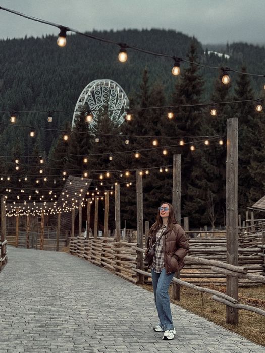 Куртка пуфер шоколад коричневий зимовий