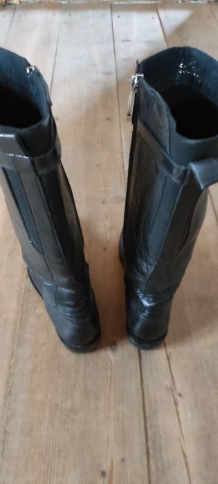 Buty kozaki wysokie skórzane