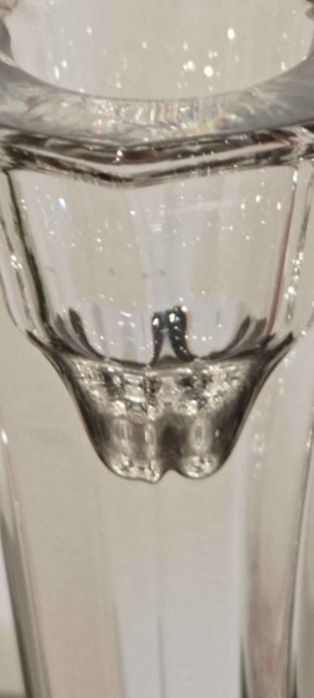 Castiçais(2) lindíssimos vintage em cristal maciço lapidado muito raros NACHTMANN(Alemanha)