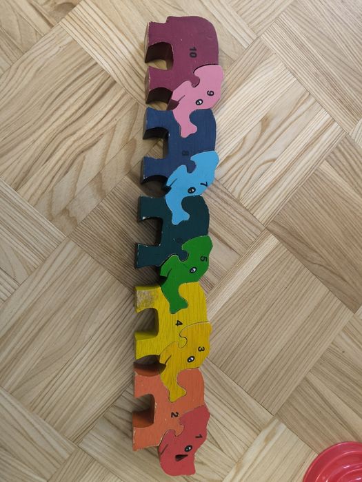 Zabawka edukacyjna do nauki liczenia słonie vintage vintydz