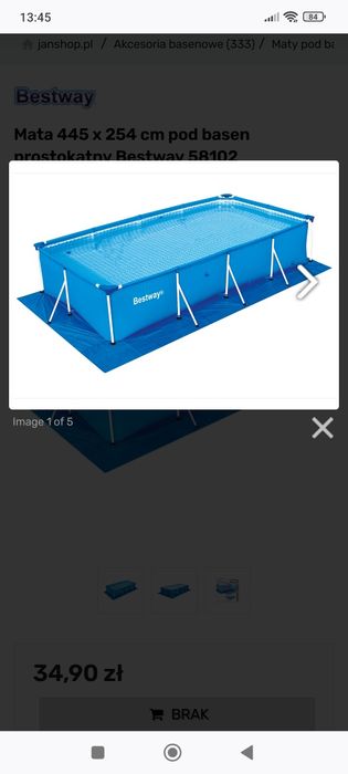 Basen bestway 211x400 z pompą piaskową