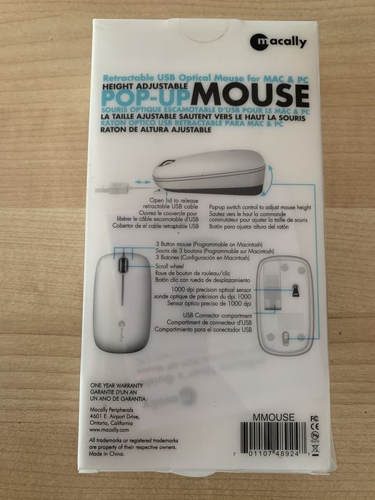 Macally - Retractable Optical Mouse64741103360898121