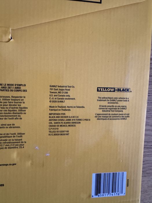 Оригінал! Алмазний диск DEWALT DW47427 для будівництва