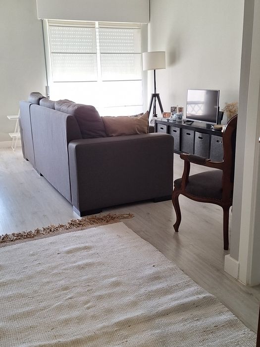 Sofá 3 lugares c/ Chaiselongue | Tecido Cinzento | 2,70m