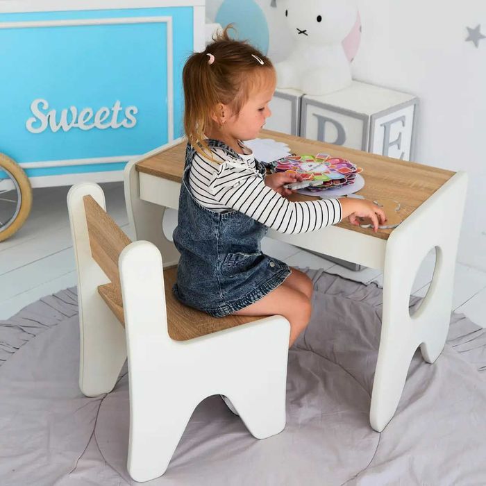 Столик та стільчик для дитини 70×45×51 дитячий гральний стіл і стілець