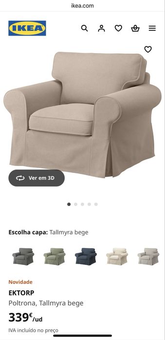 Poltrona individual - Ektorp - Ikea