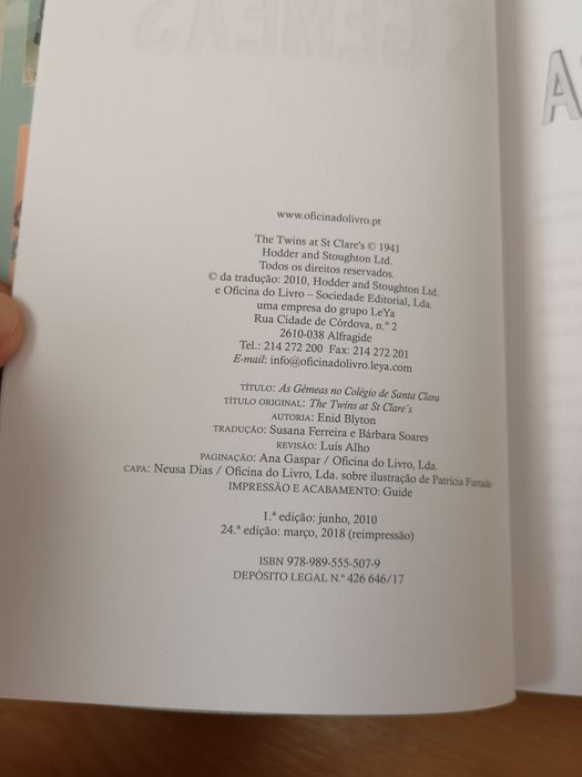 Portes Incluídos Livro "As Gémeas - Livro 1: No Colégio de Santa Clara