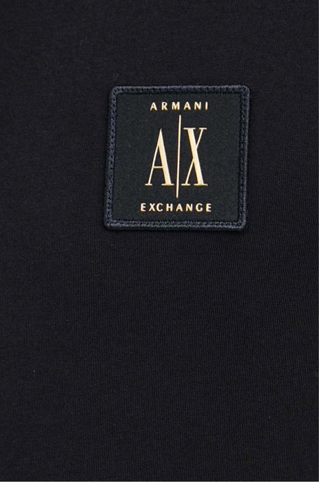 Поло Armani Exchange 8NZFPQ ZJH4Z 1200 Чорний Regular Fit