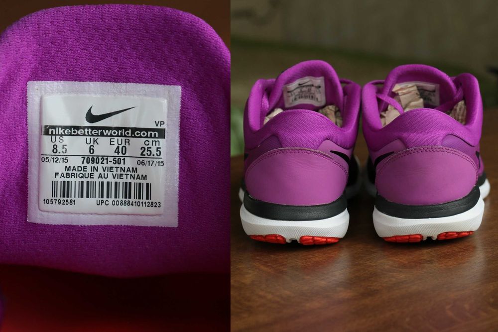 Фиолетовые Nike Flex 2015 Free Run, 40 размер, 25.5 см