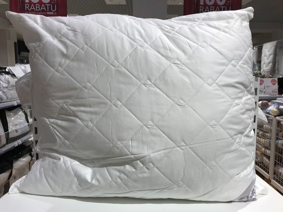 Poduszka Luna Diamond 70x80 cm nowa wysoka pikowana biała