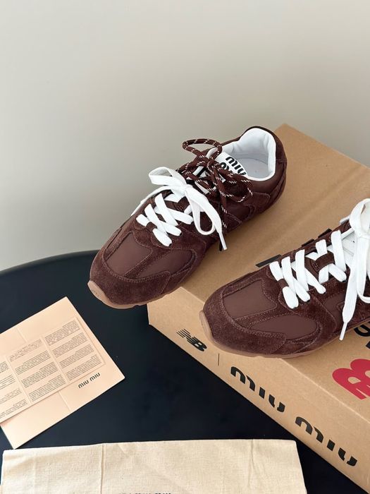 Sneakersy Miu Miu New Balance Brown Suede