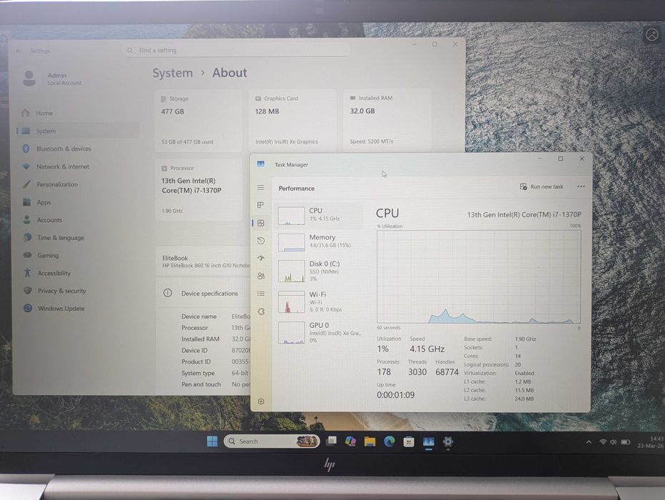 HP EliteBook 860 G10 ( Core i7-1370P, 32 Gb RAM, 512 Gb SSD)