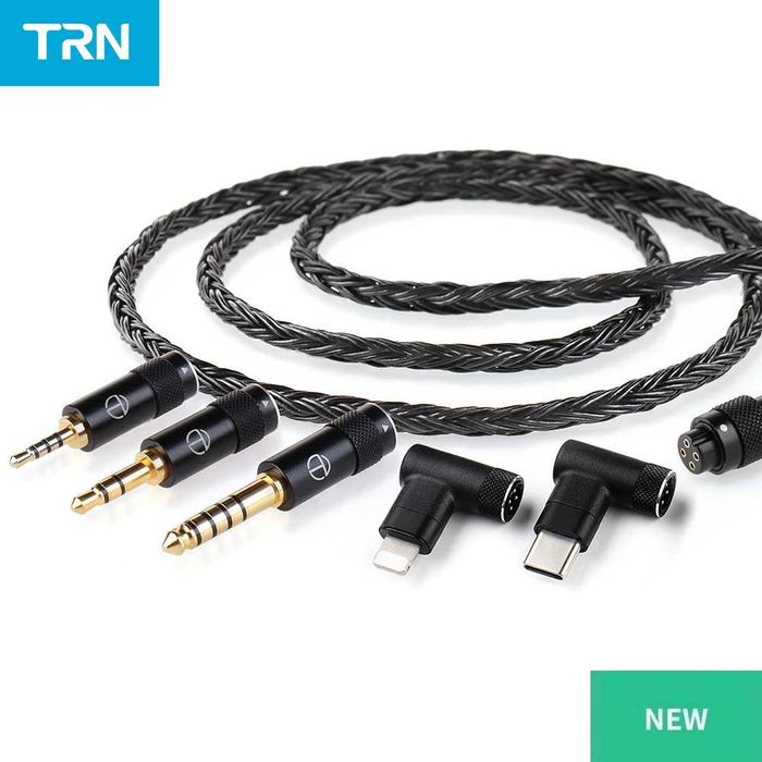 ‼️ TRN T2 Pro - это 16-и жильный посеребренный кабель Jeck 2.5/3.5/4.4