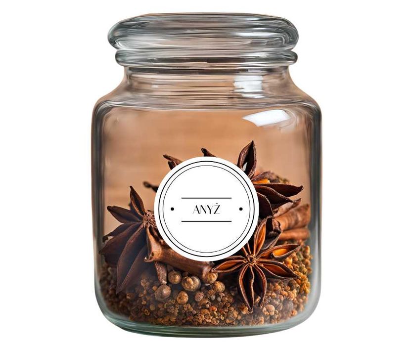 Naklejki – etykiety samoprzylepne na przyprawy – zestaw 40 sztuk