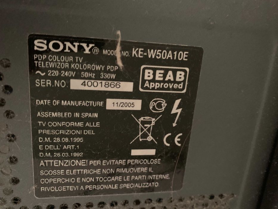 телевизор SONY плазма 50