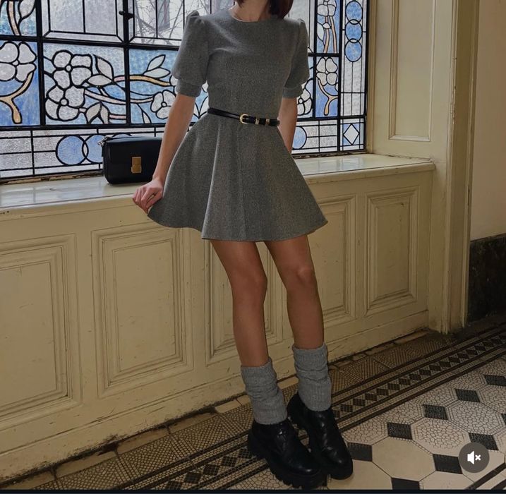 Плаття тепле сіре бренд ivina boutique xs