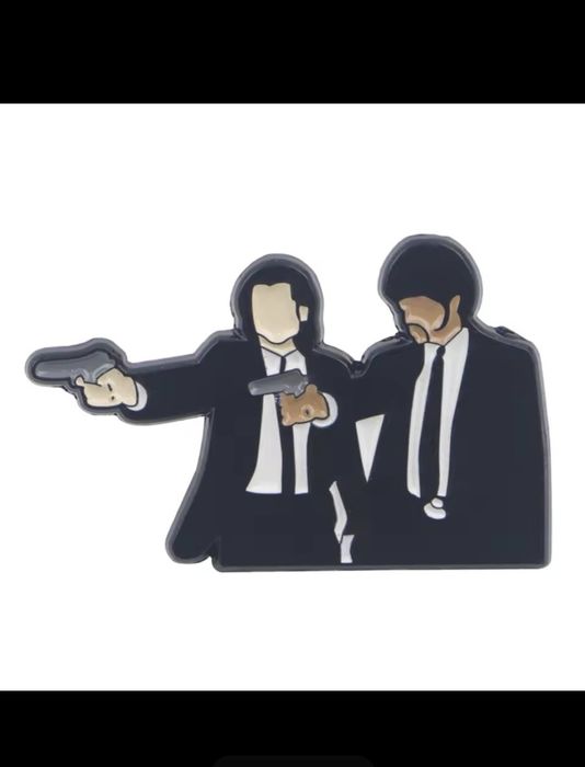 Nowa przypinka Pulp Fiction Quenton Tarantino Uma Thurman emaliowana