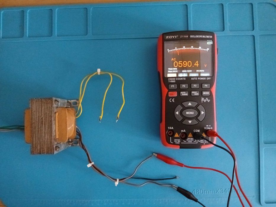 Transformador de Alta Tensão p/ Válvulas Electronicas + 5 Valvulas