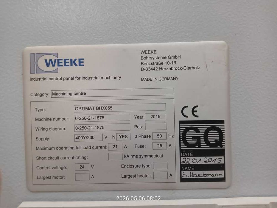 Sprzedam maszynę cnc wiertarkę centrum obróbcze HOMAG WEEKE OPTIMAT BHX 055