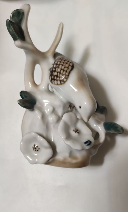 Ptaszek figurka porcelana Połonne Ukraina