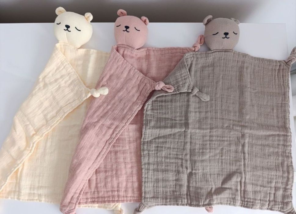 Pieluszka muślinowa przytulanka do zasypiania przytulania prezent baby