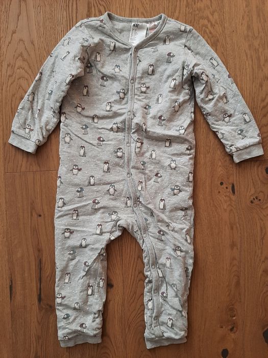 Watowany rampers H&M plus piżamka 98