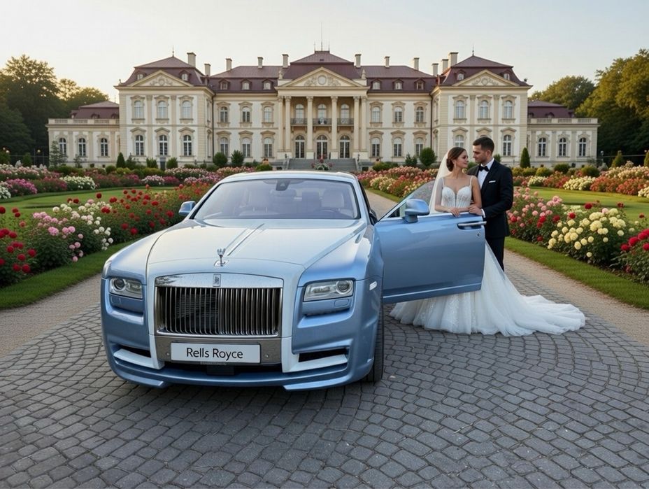 Rolls Royce, limuzyna, auto do ślubu i usługi dla VIP.