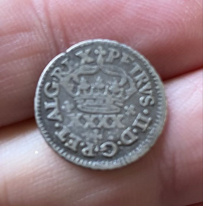 Moeda 1186 - D. PEDRO II - Meio Tostao ( 50 Reis )