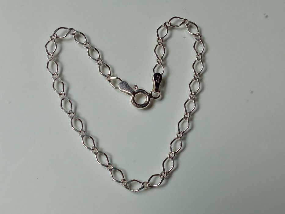 Damska bransoletka 18 cm Splot Figaro Sterling Silver 925