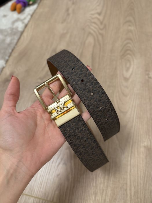 Двосторонній шкіряний ремінь Michael Kors