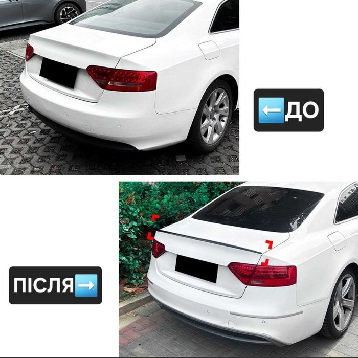 Спойлер на Audi A5 8T Coupe (2-дверная) М4 диффузор сплиттер сплiтер