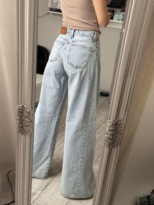 Широкі голубі джинси wide leg