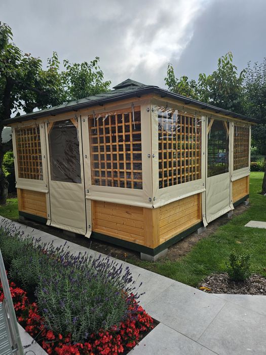 PLANDEKA na wymiar osłona zabudowa tarasu zasłona na altane