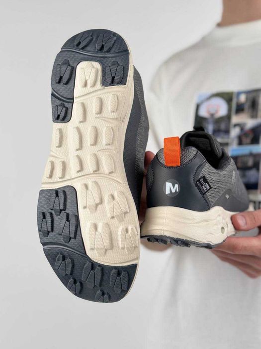 Літні кросівки Merrell Drainmaker XTR Dark Grey Beige (41-45) — легкі, дихаючі чоловічі, сітка, комфорт на літо | Меррелл сірі