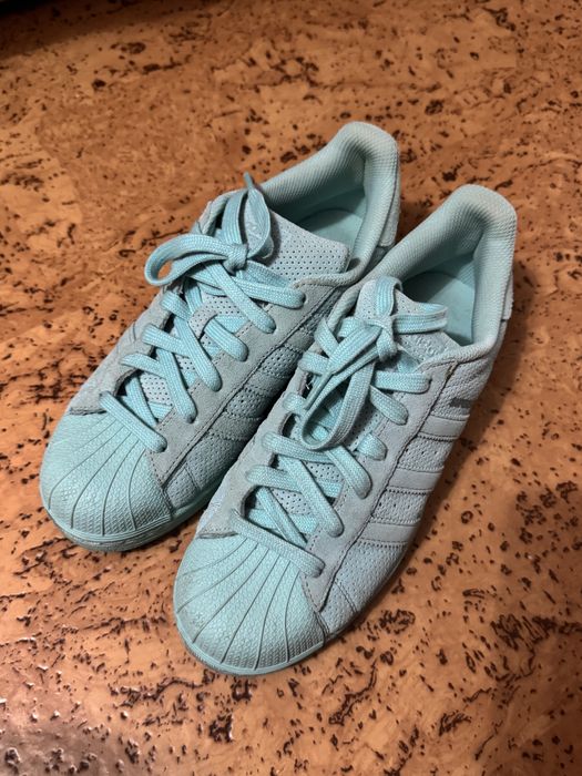 Кросівки Adidas Superstar бірюзові, розмір 40