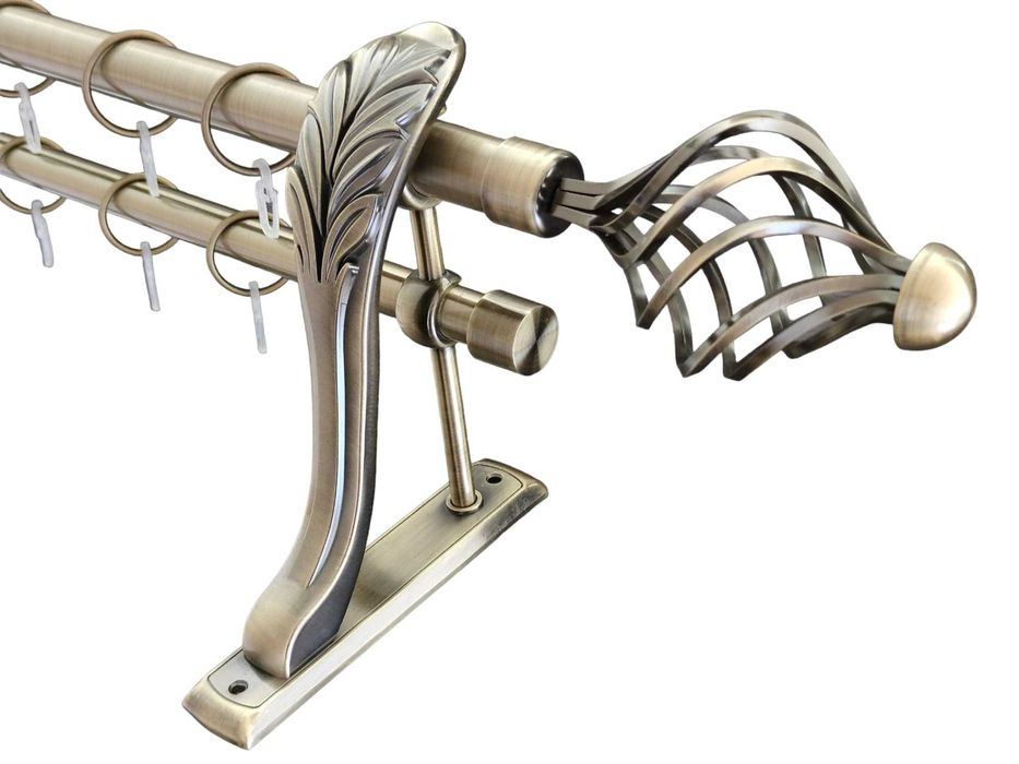 Карниз до штор металевий 25/19мм ретро Люксор антик 2,40м