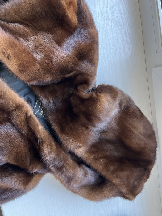 Норкова шуба із цільної норки розмір 46-48