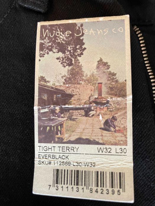 Nudie Jeans Tight Terry Everblack W32 L30