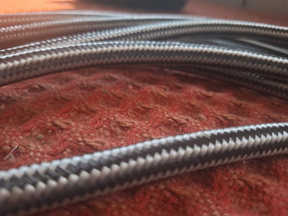 Węże do baterii, przewody w oplocie cana za 8szt