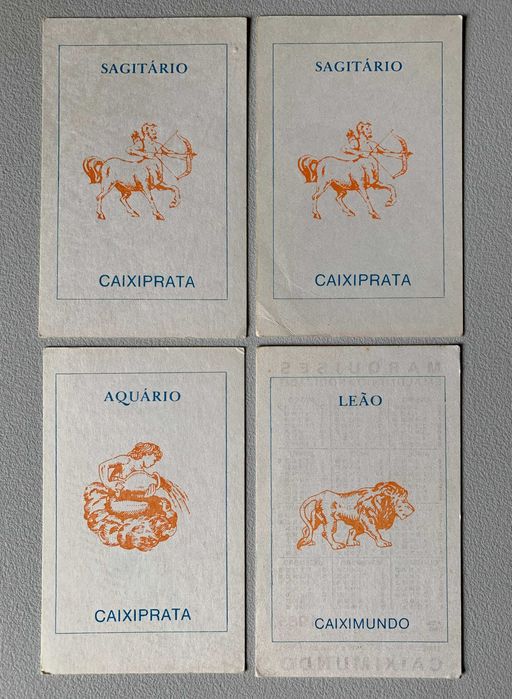 Calendários de 1985 - Signos (preço unitário)