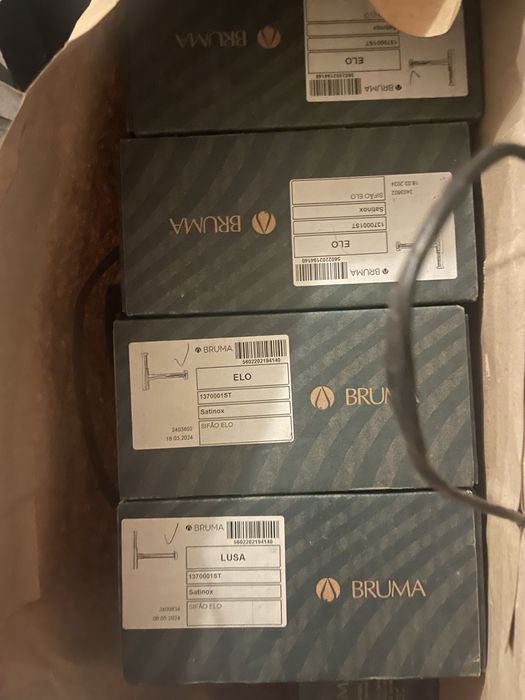 Cifão elo da bruma em inox escovado