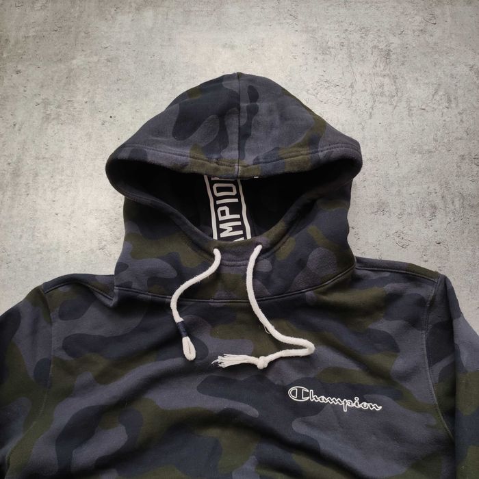 MĘSKA Bluza z Kapturem Hoodie Camo Moro Champion Logo Sportowa