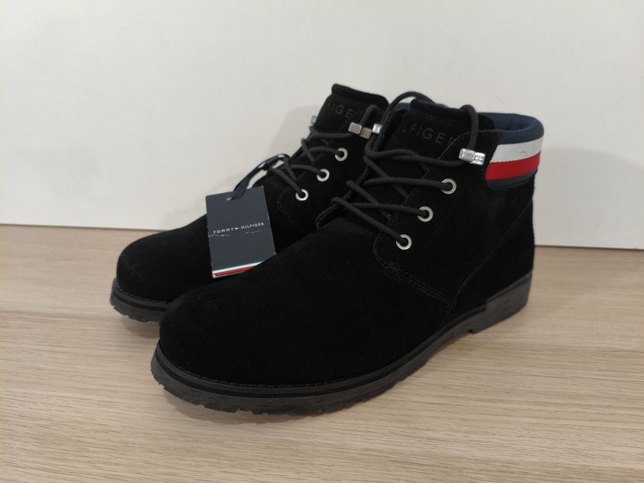 Buty Tommy Hilfiger Core Suede buty wysokie zamszowe skórzane 44 28cm