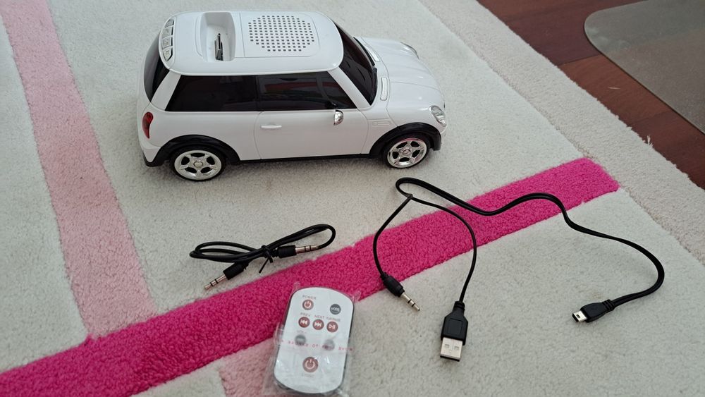 Mini Cooper Branco Speaker/Coluna - Como Novo